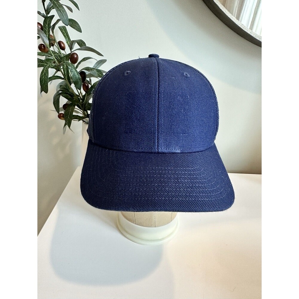 Branded Bills Trucker Hat Navy Blue Mesh Back Snapback Minimalist Adjustable-Men